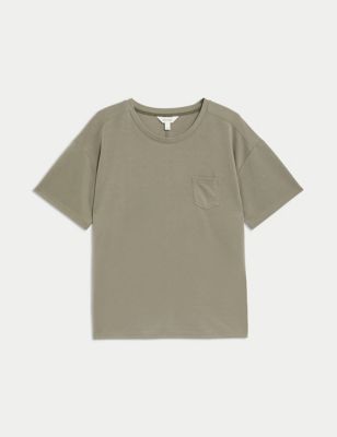 

Womens Per Una Lyocell™ Rich Pocket T-Shirt - Light Khaki, Light Khaki