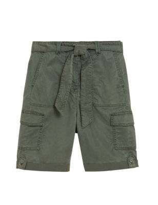 

Womens M&S Collection Tencel™ Rich Cargo Shorts - Dark Khaki, Dark Khaki