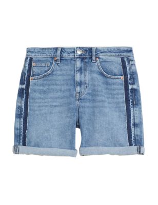 

Womens M&S Collection Denim Boyfriend Shorts - Medium Indigo, Medium Indigo