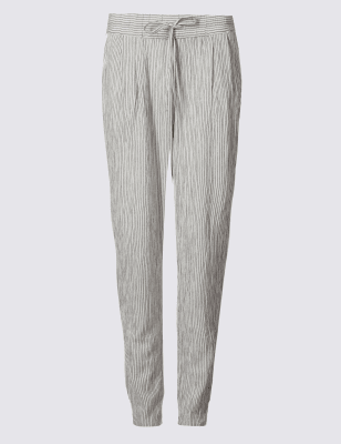 straight leg striped pants