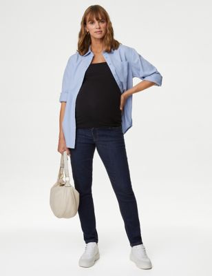 

Womens M&S Collection Maternity Ivy Over Bump Skinny Jeans - Indigo, Indigo