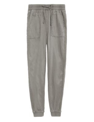 

Womens M&S Collection Tencel™ Blend Cuffed Ankle Grazer Joggers - Neutral Brown, Neutral Brown