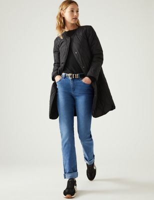 

Womens M&S Collection Sienna Straight Leg Jeans with Stretch - Med Blue Denim, Med Blue Denim