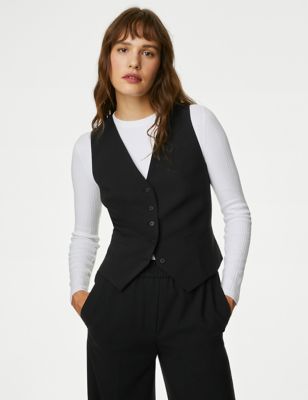 

Womens M&S Collection Tailored Waistcoat - Black, Black