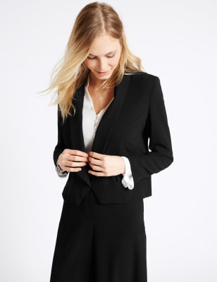 Cropped Crepe Jacket