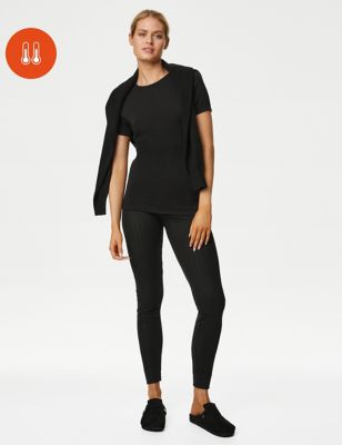 

Womens M&S Collection Heatgen™ Medium Short Sleeve Thermal Top - Black, Black
