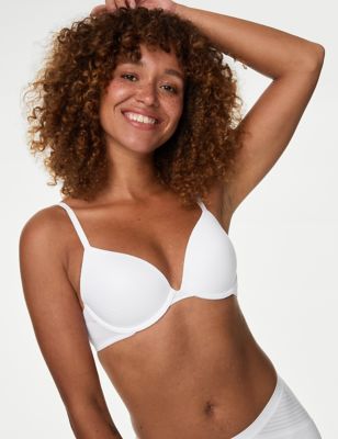

Womens M&S Collection Body Define™ Wired Plunge T-Shirt Bra A-E - White, White