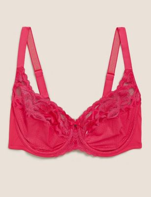 

Womens M&S Collection Wild Blooms Underwired Full Cup Bra A-E - Pink, Pink