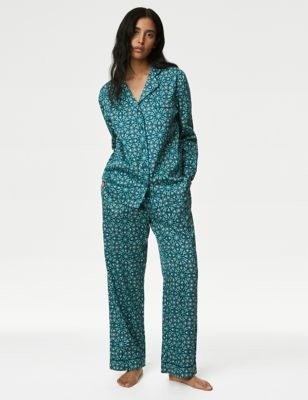 

Womens M&S Collection Pure Cotton Eid Pyjama Set - Green Mix, Green Mix