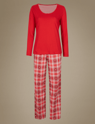 Pure Cotton Long Sleeve Pyjamas with StayNEW&trade;