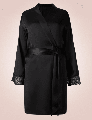 m&s silk robe