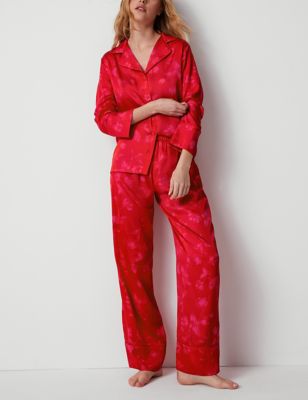 

Womens Rosie Dream Satin™ Printed Pyjama Set - Red Mix, Red Mix