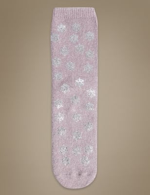 Printed Thermal Ankle High Socks