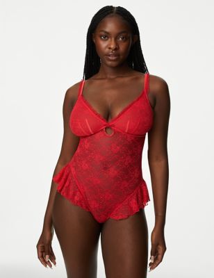 

Womens Boutique Anna Lace Body - Bright Red, Bright Red