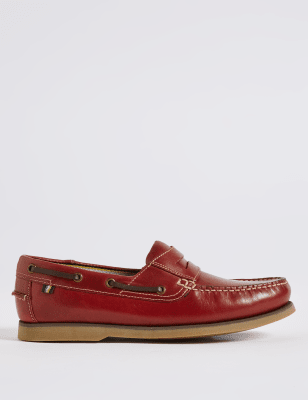 Leather Slip-on Boat Shoes