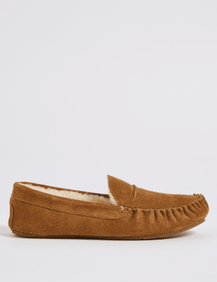Shearling Moccasin Slippers