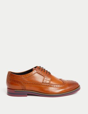 

Mens M&S Collection Leather Trisole Brogues - Chestnut, Chestnut