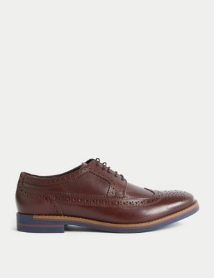 

Mens M&S Collection Leather Trisole Brogues - Burgundy, Burgundy