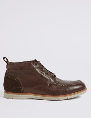 Big & Tall Leather Chukka Lace-up Boots