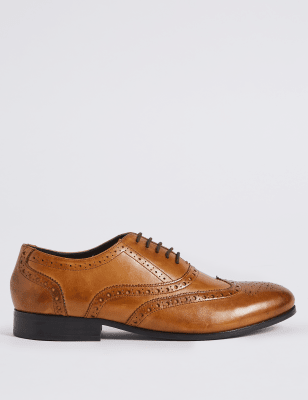 Leather Oxford Brogue Shoes