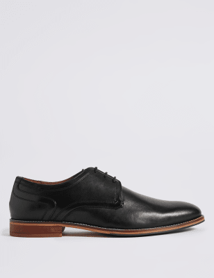 Leather Layered Sole Lace-up Derby Shoes