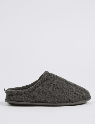 Knitted Slip-on Mule Slippers