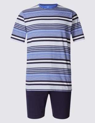 Pure Cotton Striped Pyjama Short Set