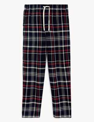 

Mens M&S Collection Pure Cotton Checked Loungewear Bottoms - Navy Mix, Navy Mix
