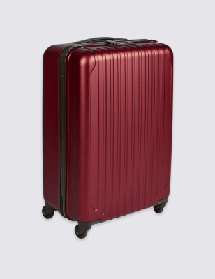 Medium 4 Wheel Hard Suitcase with Security Zip