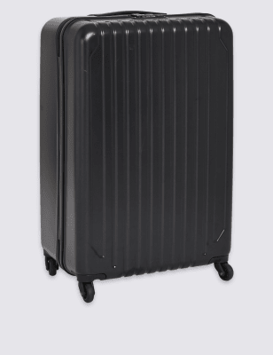 Large 4 Wheel Hard Suitcase with Security Zip