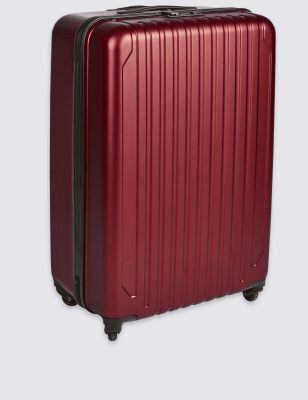 Large 4 Wheel Hard Suitcase with Security Zip