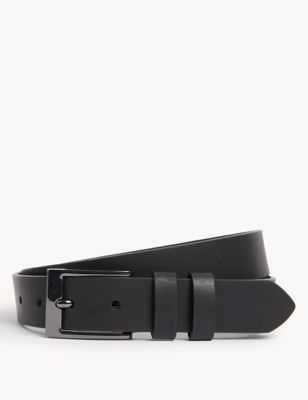 

Mens M&S Collection Leather Belt - Black, Black