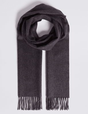 Extra Wide Pure Cashmere Woven Scarf