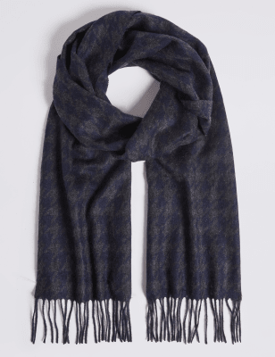 Dogtooth Pure Cashmere Woven Scarf