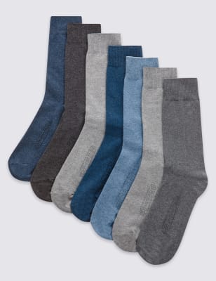 7 Pairs of Cool & Freshfeet&trade; Cotton Rich Socks