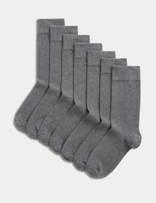 

Mens M&S Collection 7pk Cool & Fresh™ Cotton Rich Socks - Grey, Grey