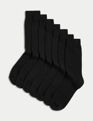 

Mens M&S Collection 7pk Cool & Fresh™ Cotton Rich Socks - Black, Black
