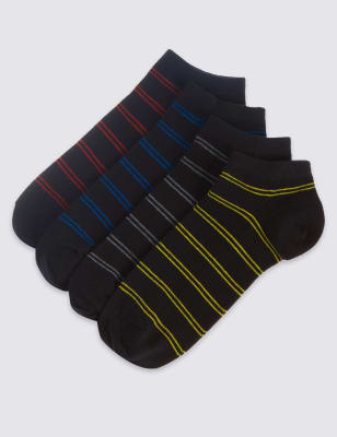 4 Pairs of Cool & Freshfeet&trade; Trainer Liner Socks