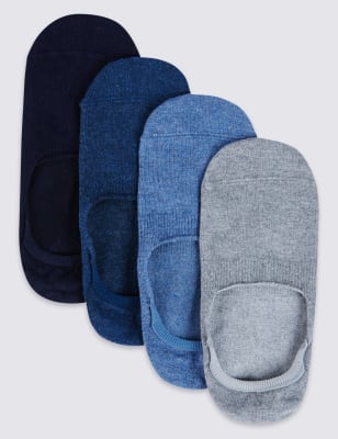 4 Pairs of Cool & freshfeet&trade; Invisible Shoe Liners