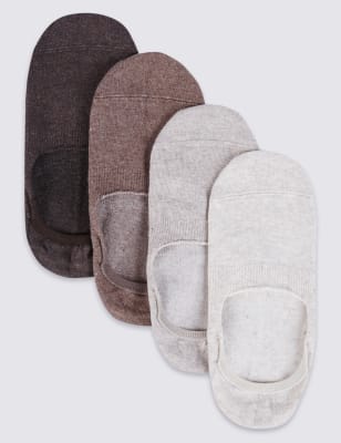 4 Pairs of Cool & Freshfeet&trade; Invisible Shoe Liners