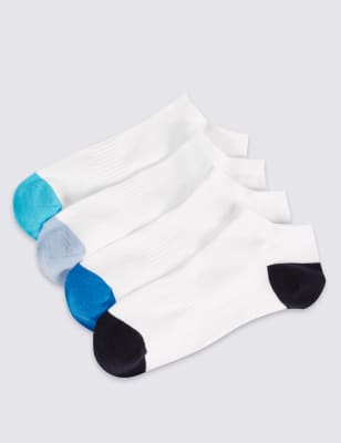 4 Pairs of Cool & Freshfeet&trade; Heel & Toe Socks