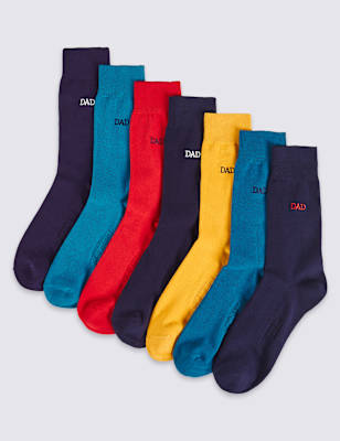 7 Pairs of Cool & Freshfeet&trade; Cotton Rich Socks