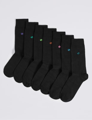7 Pairs of Cool & Freshfeet&trade; Cotton Rich Socks