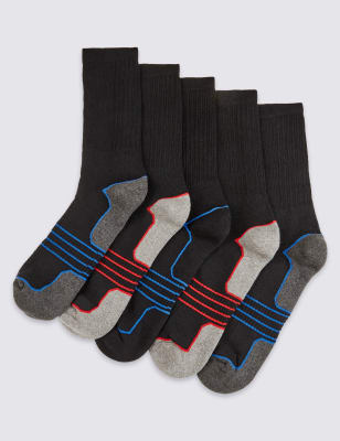 5 Pairs of Cool & Fresh&trade; Sports Socks