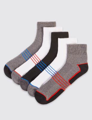 5 Pairs of Cool & Fresh&trade; Cotton Rich Sports Socks