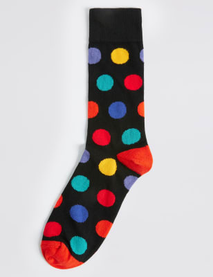 Cotton Rich Spotted Socks