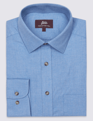 Pure Cotton Regular Fit Shirt with Pocket