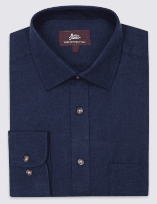 Pure Cotton Regular Fit Shirt with Pocket