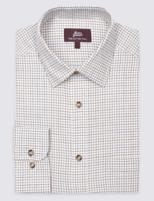 Pure Cotton Regular Fit Shirt with Pocket