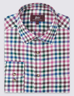 Pure Cotton Regular Fit Shirt with Pocket